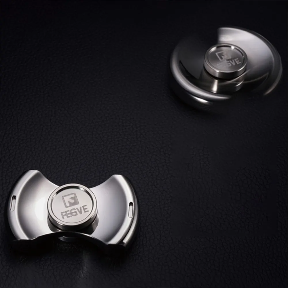 FEGVE EDC météorite Fidget Spinner à deux lames Fidget Spinner titane soulagement du Stress jouet conceptions originales accessoires de bureau