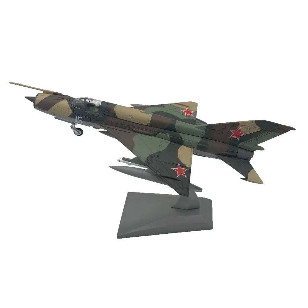 

1/100 MIG-21 Aircraft Diecast Model Plane w/ Dispaly Stand Home Room Decor