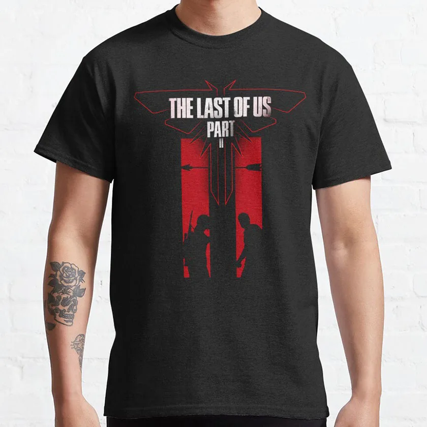 survival horror video game The Last of Us graphic t shirts for men 100% cotton plus size clothes tops