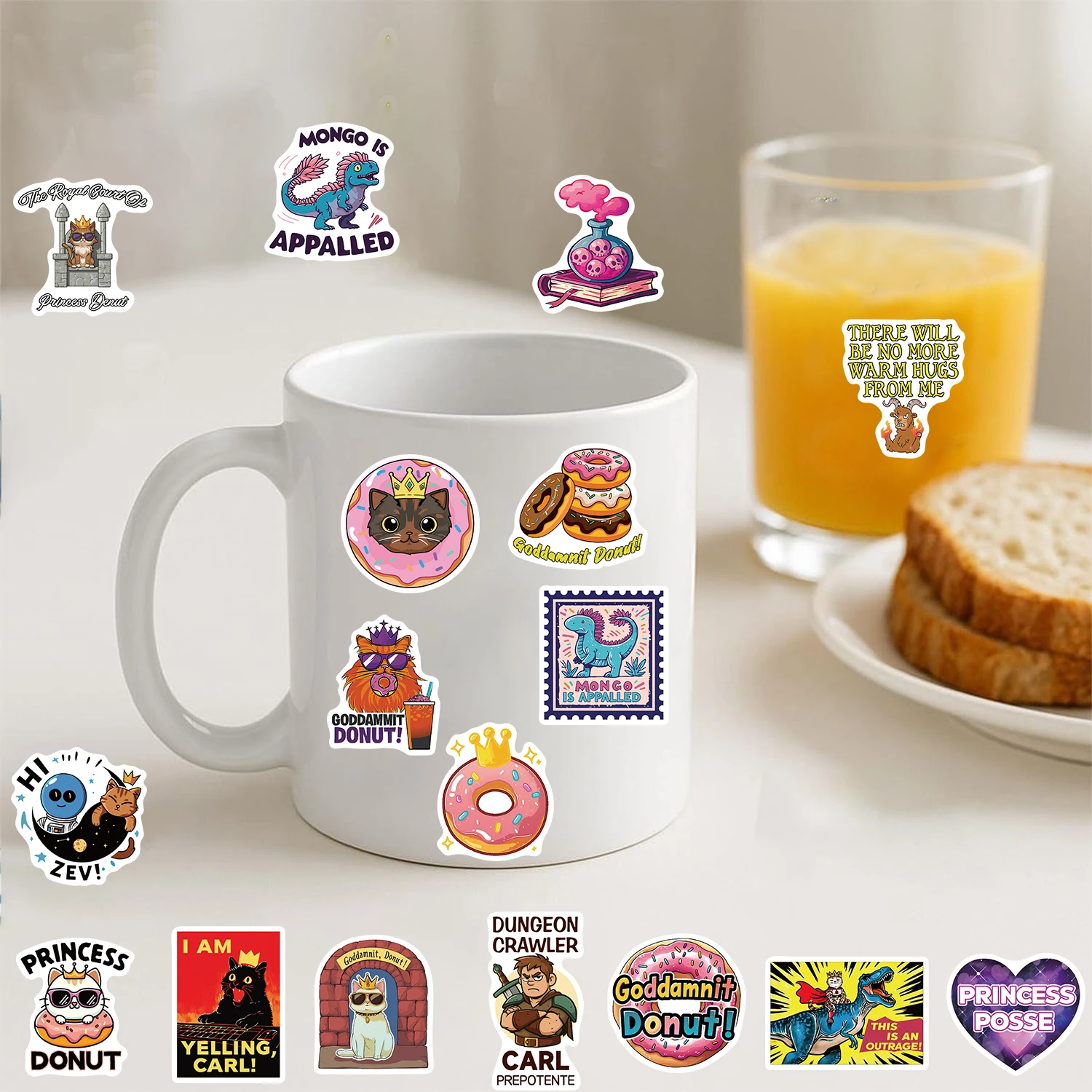 50PCS Funny Dungeon Crawler Carl Sticker Notebook Suitcase Motorcycle Living Room Scrapbook Refrigerator DIY Aesthetic Decals