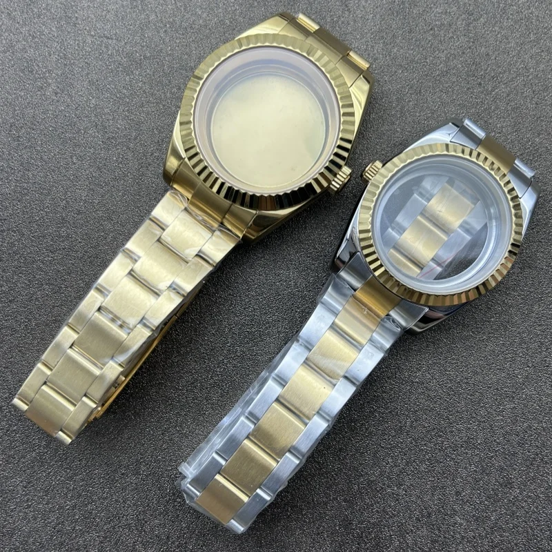 

Case for NH35 Dogtooth Log 36/39MM Case Strap Set Sapphire Glass Fit for NH35 Movement