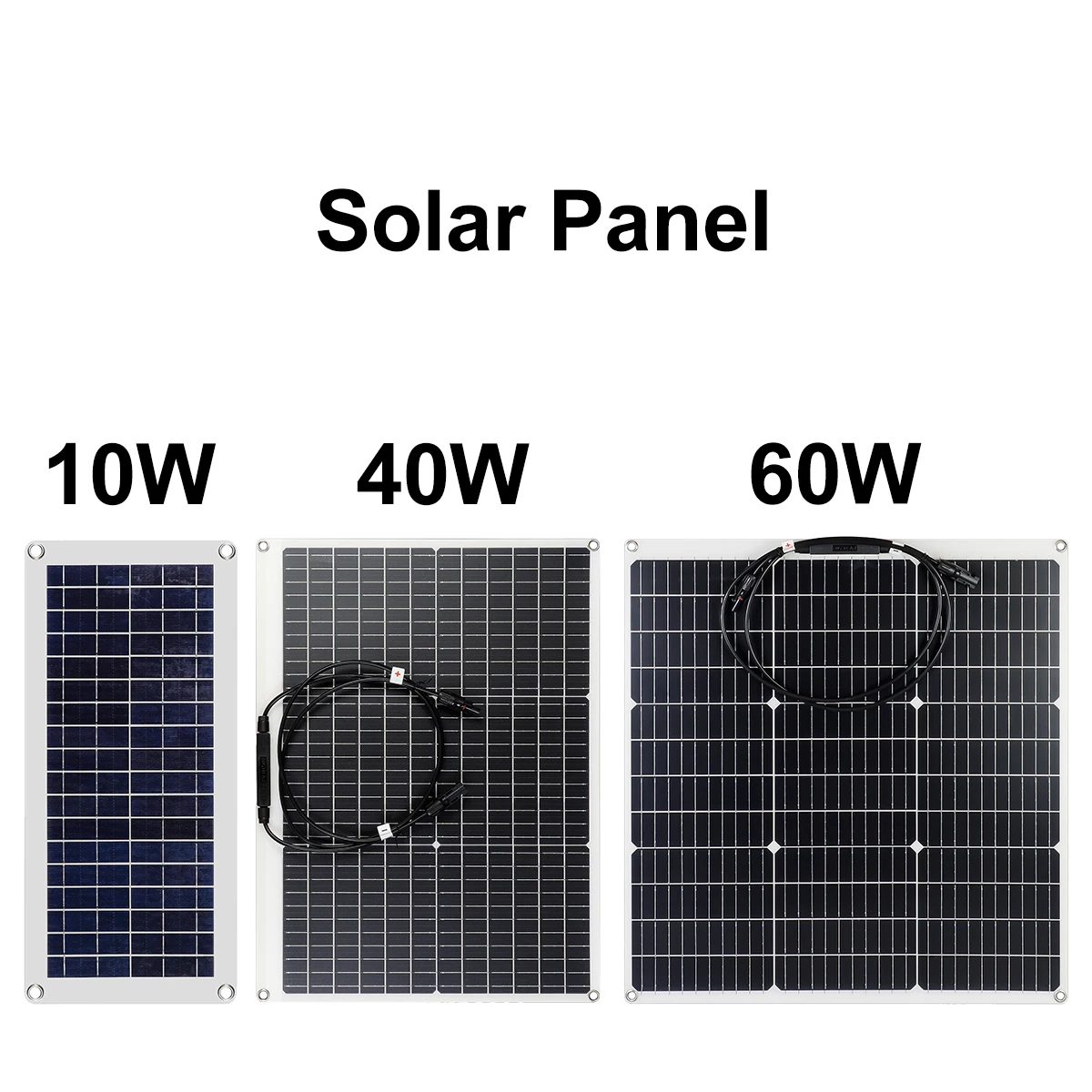 PowMr 10 واط 40 واط 60 واط لوحة طاقة شمسية 18 فولت شاحن بطارية المزدوج USB مع التخييم في الهواء الطلق الخلايا الشمسية للهاتف سيارة يخت RV التنزه الولايات المتحدة خلية #2