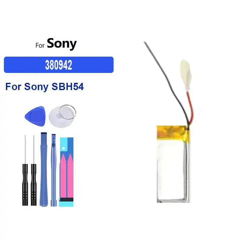 

Легкий вес 120 мАч для Sony SBH54, хорошая низкотемпературная батарея 380942, 2-проводной Bluetooth-аудиоприемник