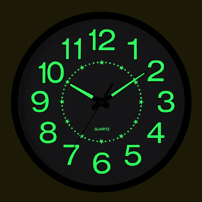 12 Inch Modern Light Luxury Luminous Wall Clock Non Ticking Travel Time Accuracy Fashion Wall Clock for Home Decoration Bedroom