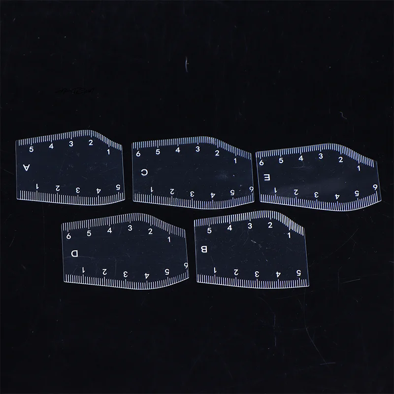 5 قطع من استنسل تشكيل الحواجب المحمول المتين، مجموعة مسطرة تصميم الحواجب الفورية - هدية للرسم والتشكيل لأدوات مكياج التجميل