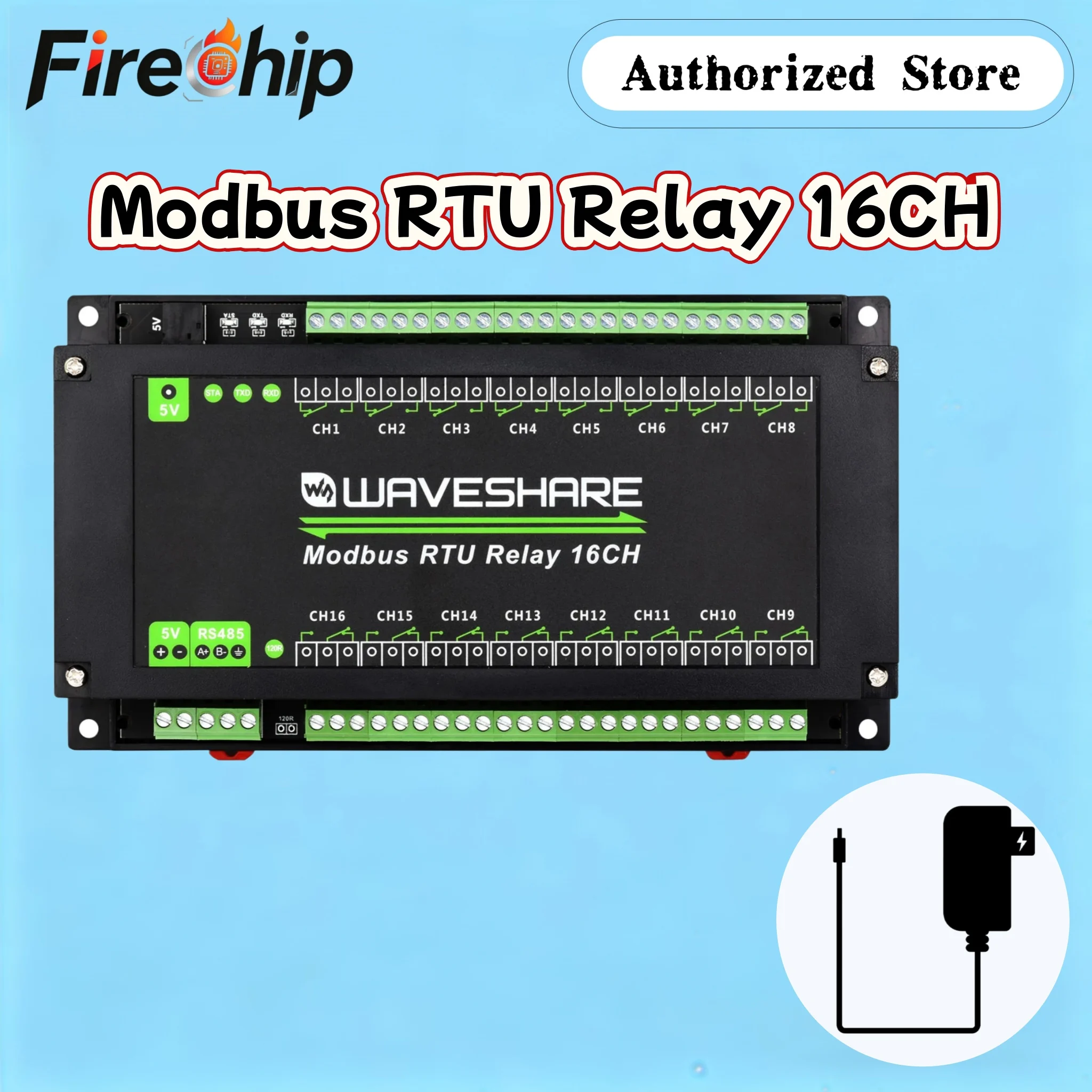 waveshare-modbus-rtu-16-ch-relay-module-rs485-interface-with-multiple-isolation-protection-circuits-rail-mount-case