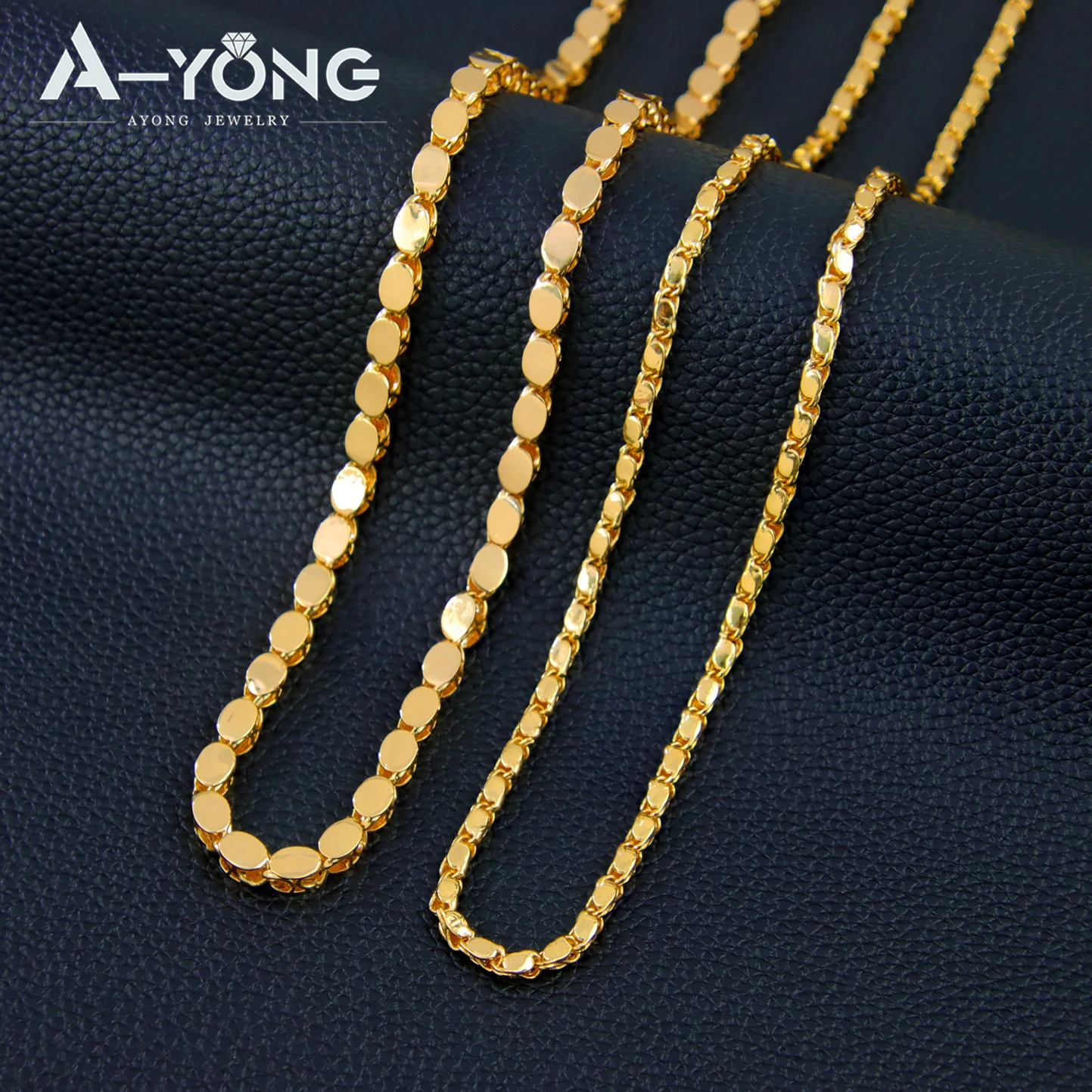 Luxury Arab Gold Color Long Necklace 45/60/80cm 21k Gold Plated Dubai Saudi Women Vintage Wedding Party Jewelry