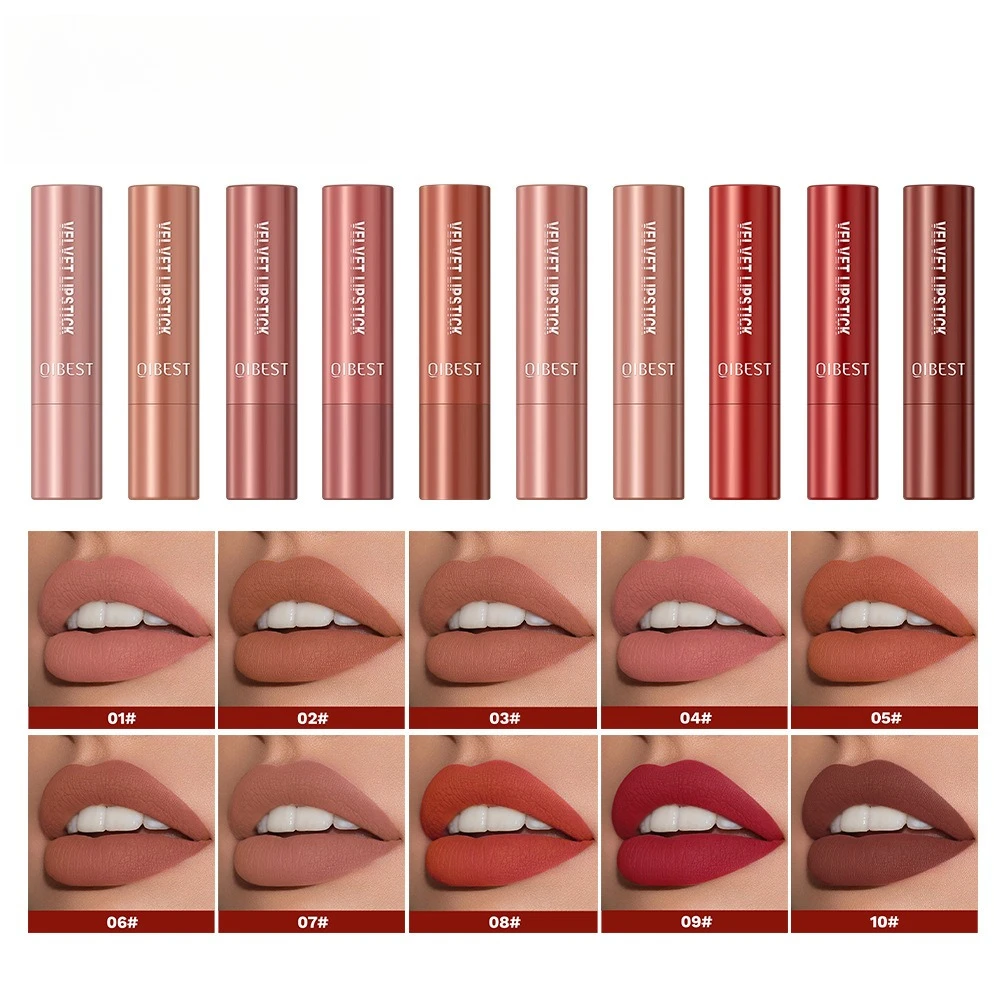 

Lipstick Matte Velvet Finish Easy Application Non-Transferring Long-Lasting Color Moisturizing Long-Wearing Lipstick Makeup