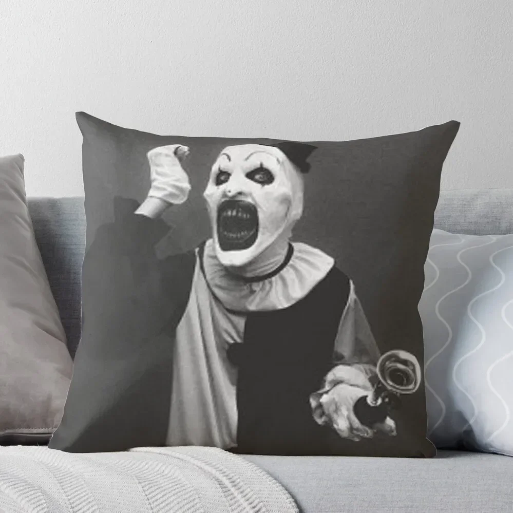 Terrifier art the clown horror Throw Pillow pillow cover christmas Christmas Pillows Pillow