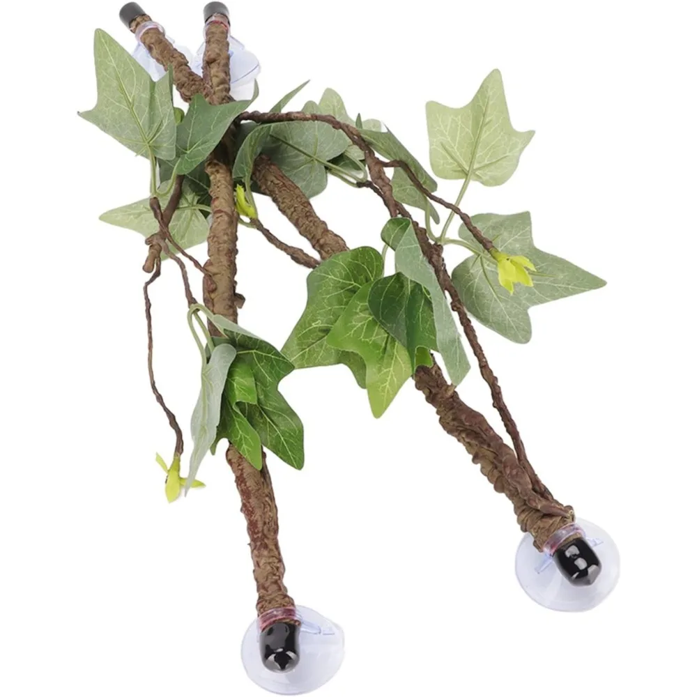 Reptile Corner Branch Plastic Strong  Imitation Bendable Jungle Climbing Vine Suction  Flexible Terrarium Plant Decoration