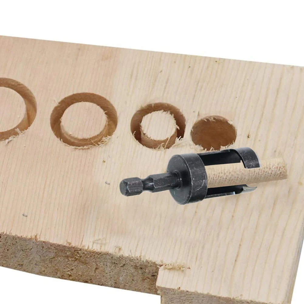 4Pcs เจาะ Bits Hex Shank 6/10/13/16มม.เสียบไม้ตัดเจาะคาร์บอนเหล็กสำหรับตัด Dowel งานไม้เครื่องมือ