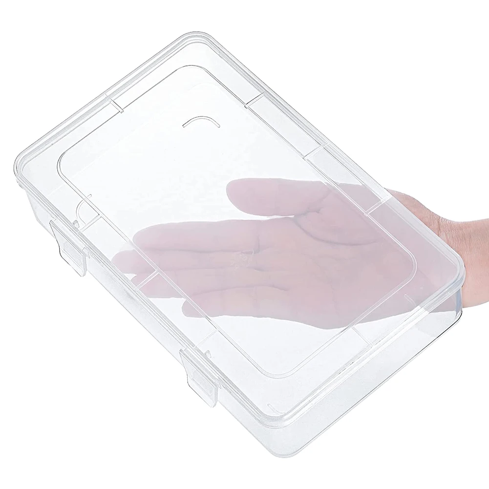 ABGR-12-Pack حاويات تخزين بلاستيكية شفافة، صندوق مفصلي فارغ مقاس 8 × 5 × 1.75 بوصة، منظم قابل للتكديس