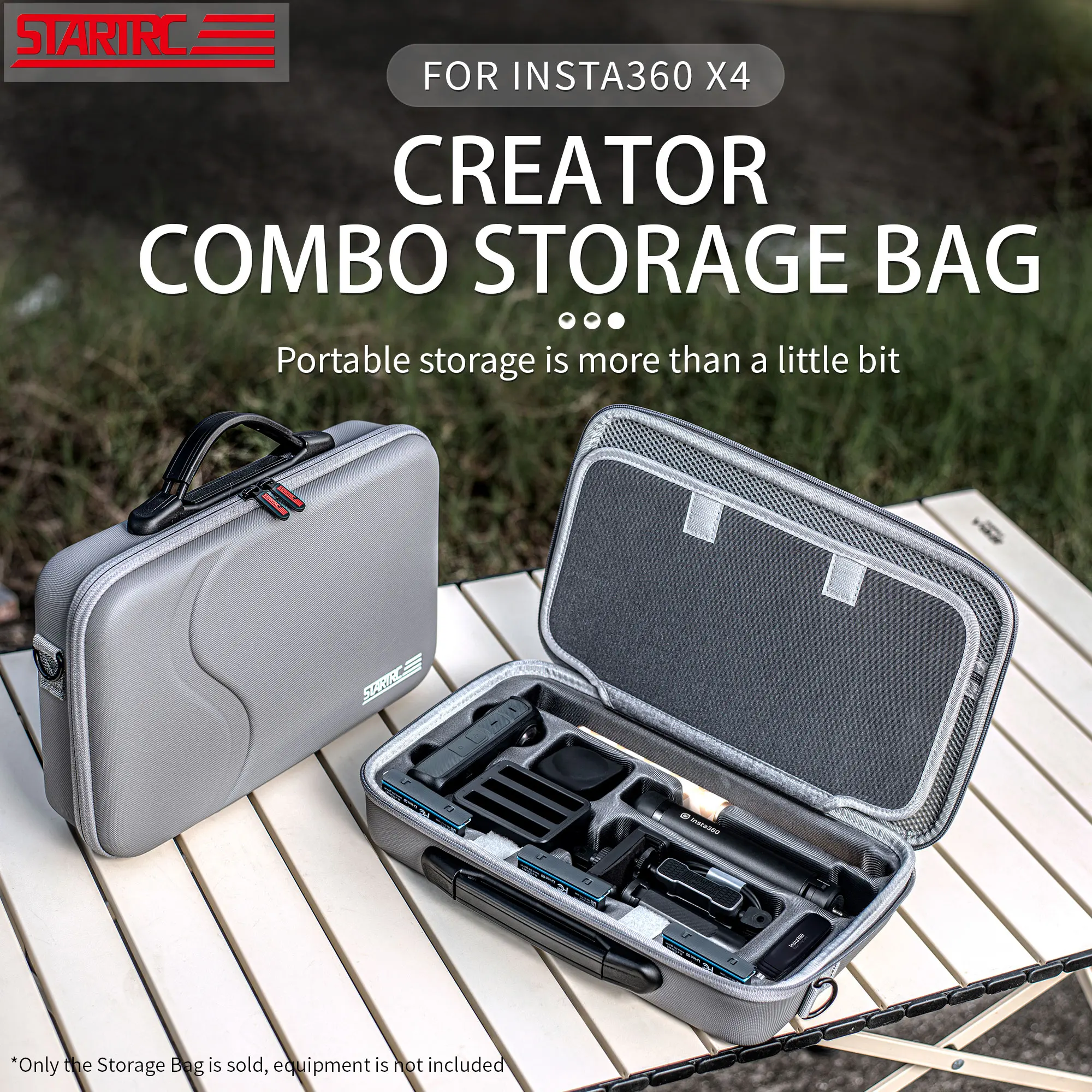 STARTRC ل Insta360 X4 حقيبة حمل كاميرا حقيبة كتف واقية إزالة الروائح الكريهة منظم لملحقات Insta 360X4