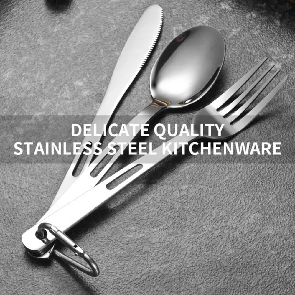 Sleek Dining Utensils Portable Stainless Steel Tableware Set with Carrying Case Bpa-free Reusable Flatware for Home School