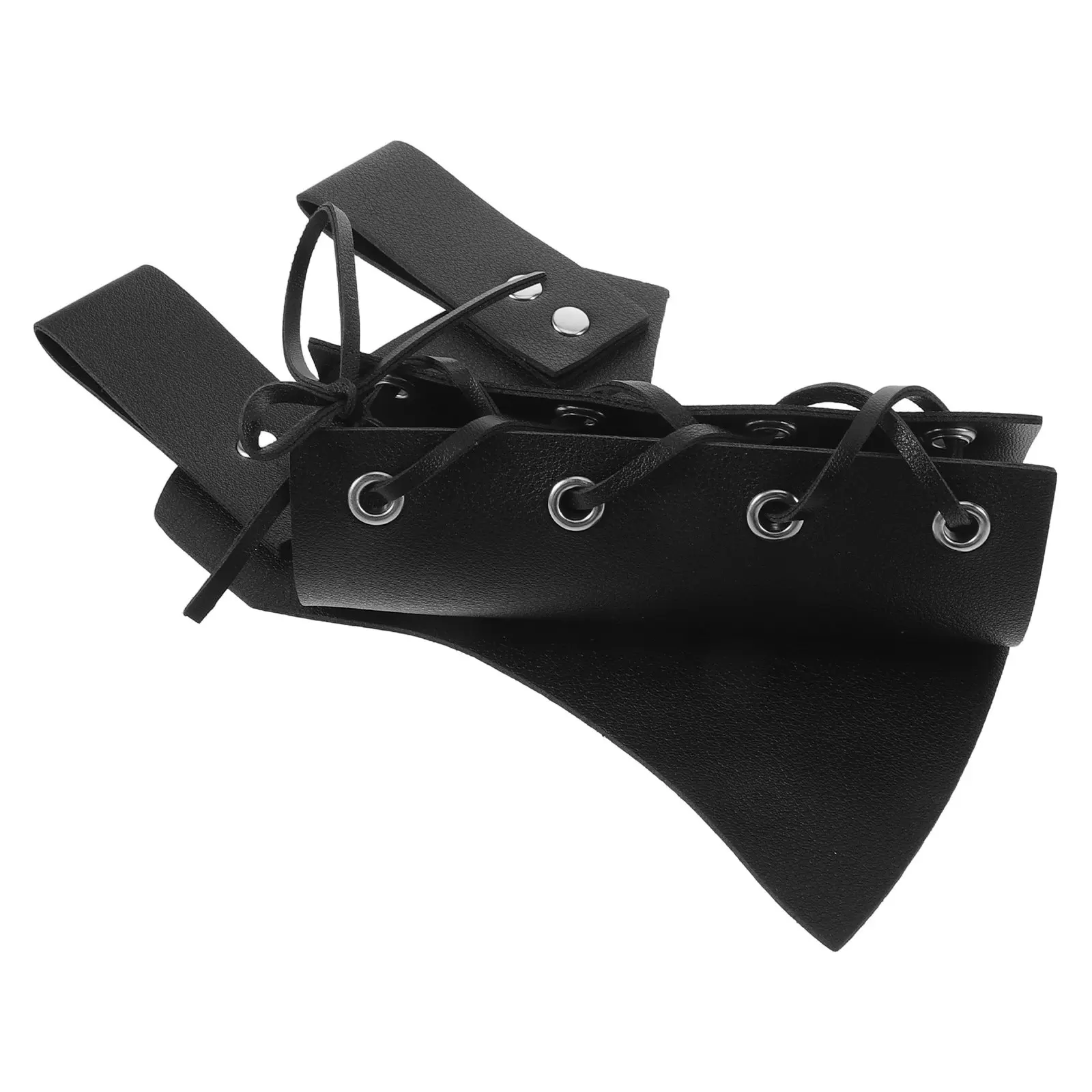 Medieval Sword Frog Adjustable PU Renaissance Sword Belt Holster for Cosplay Larp Medieval Scabbard Holder Black