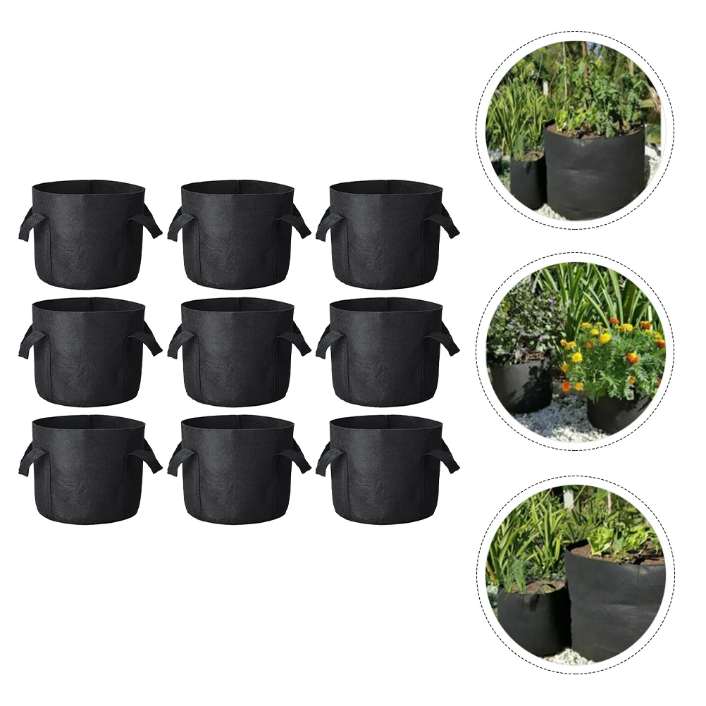 

9 Pcs Seedling Bag Beauty Plant Felt Plants Grow Pouches Felt. Planting with Handle