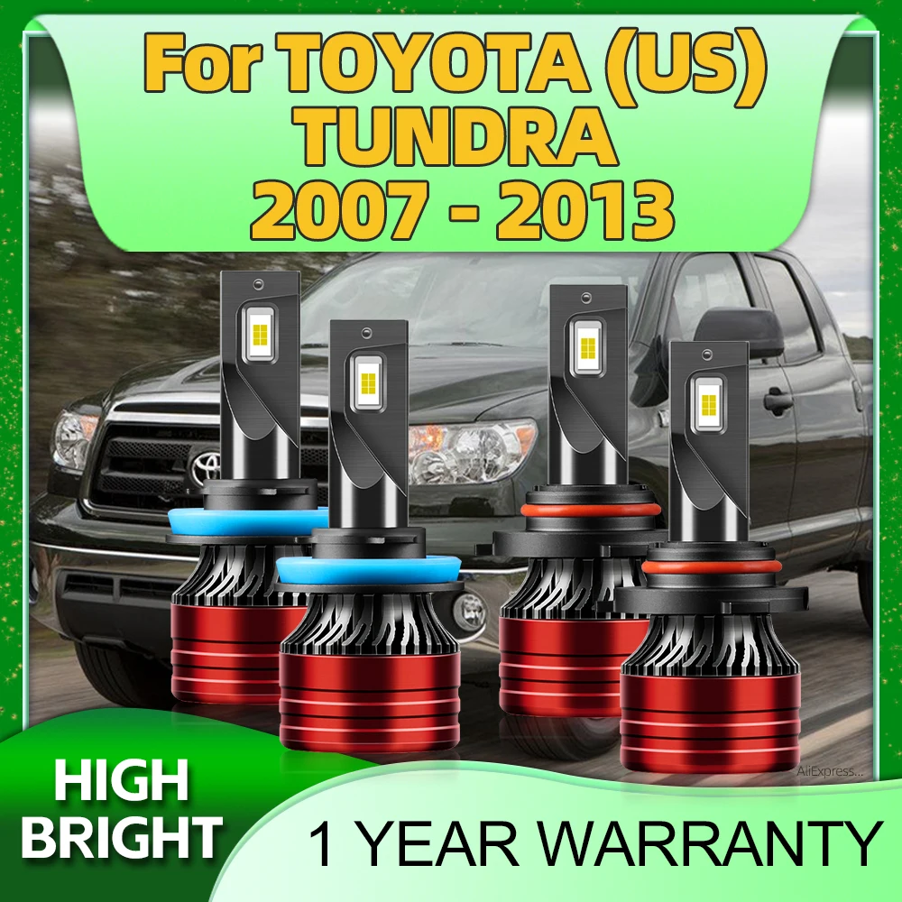 

2/4Pcs Car Headlight CSP Chip 28000LM LED H11 HB3 Light Bulbs 6000K For TOYOTA (US) TUNDRA 2007 2008 2009 2010 2011 2012 2013