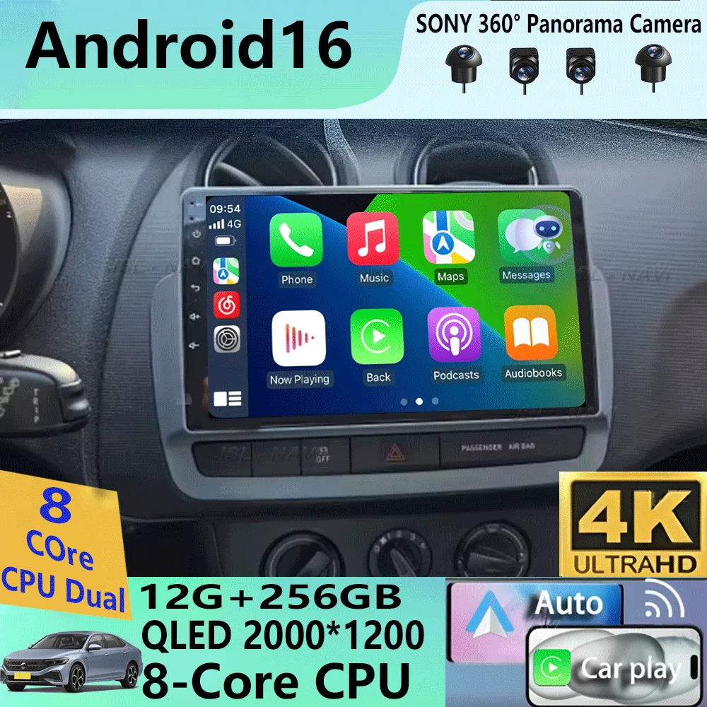 

For Seat Ibiza 2012-2015 Android 16 QLED Touch Screen Auto 12G+256G Radio Car Multimedia Video Player 5G WIFI BT GPS Navigation