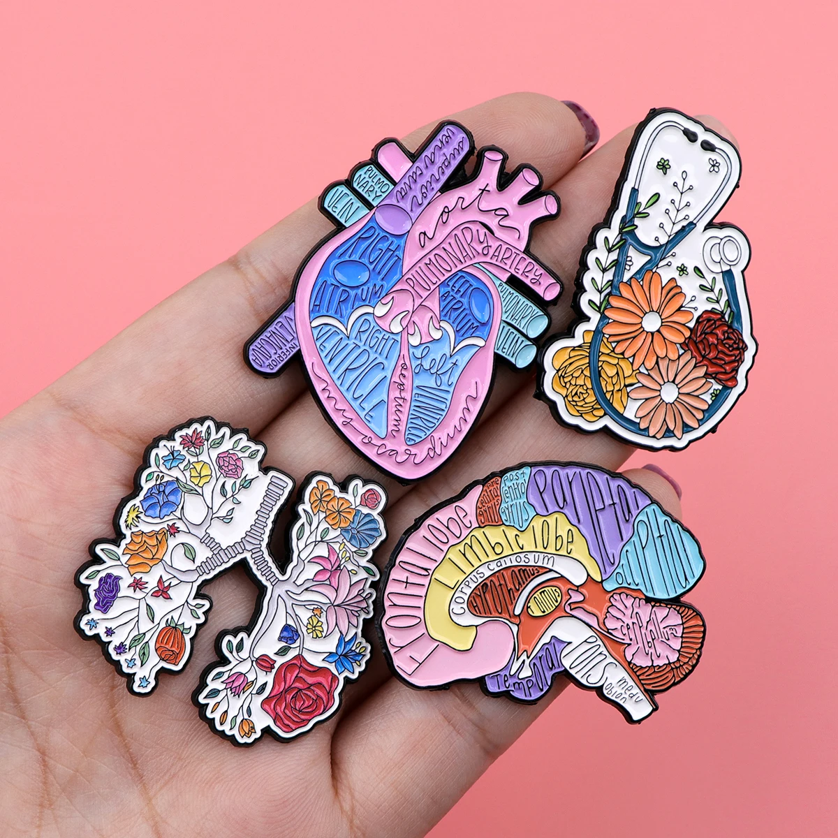 Human Organs Brain Heart Lungs Enamel Pin Brooch Pins Lapel Pins Badge on Backpack Clothes Accessories Fashion Jewelry Kid Gifts image 5