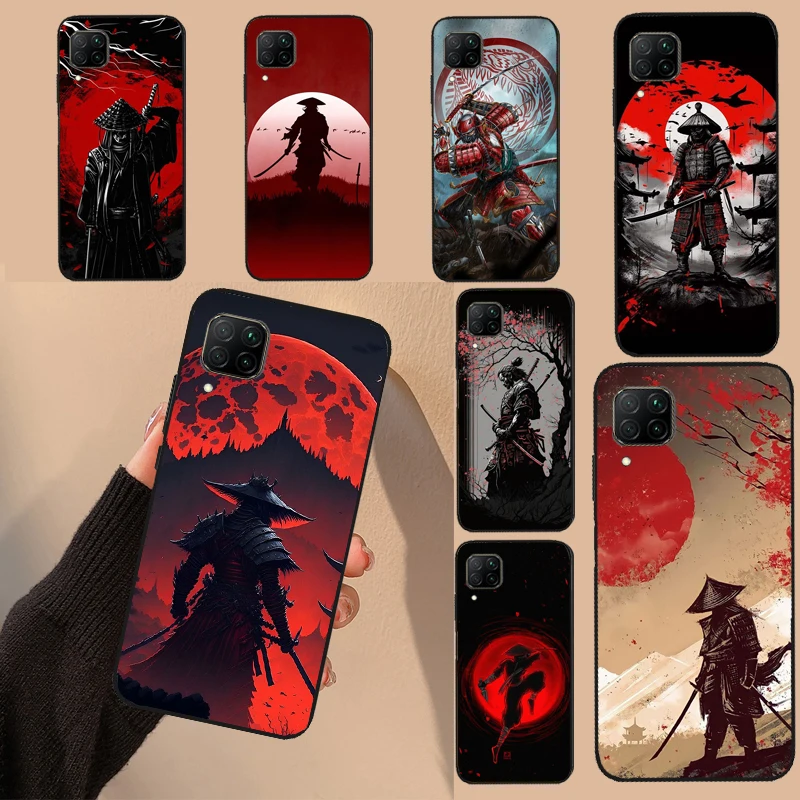 Japan Ninja Samurai Red Sun For Huawei P30 P40 P20 Lite P60 Pro P Smart Nova 9 10 SE 5T 7i 8i 11i Y60 Y61 Y70 Y90 Case