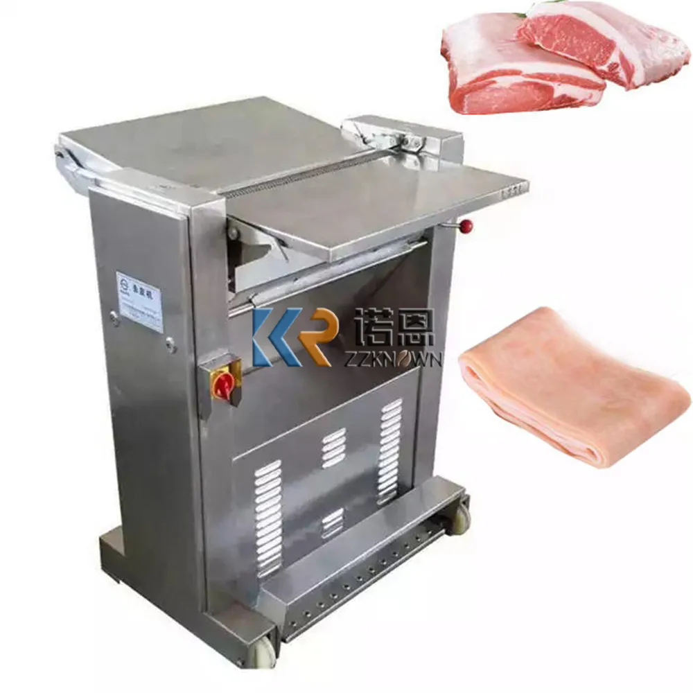 Pork Rind Meat Skinner Slicer Lamb Pig Beef Skin Fat Removing Slice Peel Remove Peeler Cutting Machine For Sale