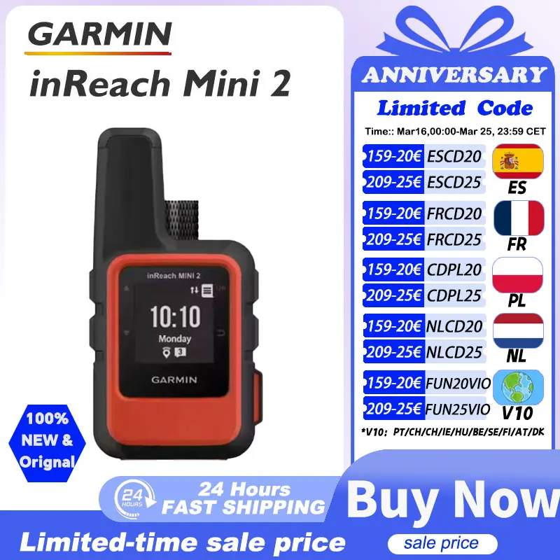 Garmin inReach Mini 2, communicateur satellite léger et compact pour la randonnée