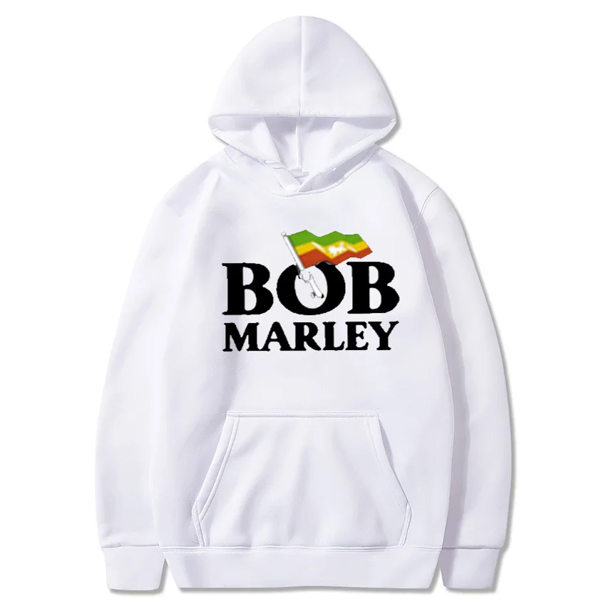 2022 Winter Fashion New Pullover Men Women Hoodie Music Style Graphic Harajuku Bob Marley Print Loose Long Sleeve Top Sweatshirt