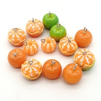 10pcs Cute Small Fruit 3D Orange Resin Charms for Earring Findings Lovely Floating Pendant DIY Fashion Jewelry Making