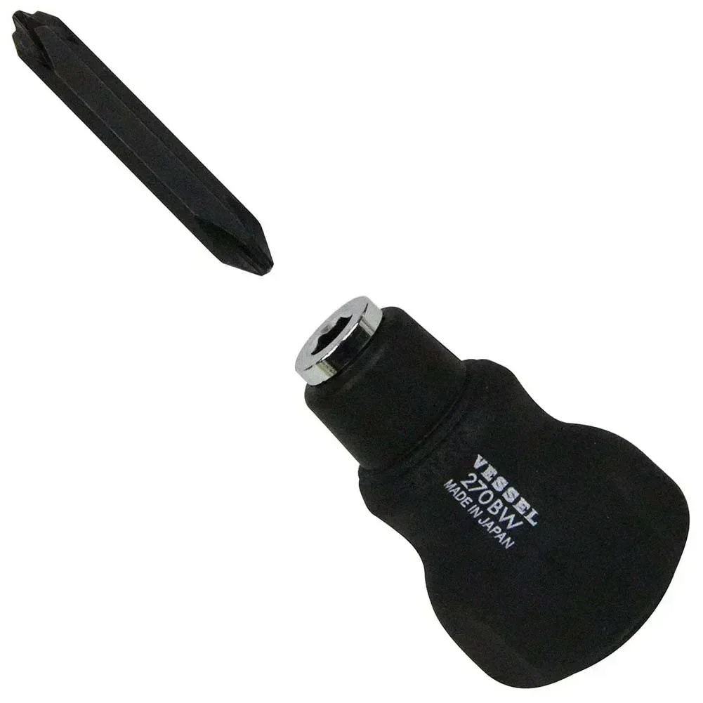 Genuine Japan Vessel Head Tool Cushion Stubby Bit-replaceable Grip Screwdriver No.270BW/270BW-62/270BW-123