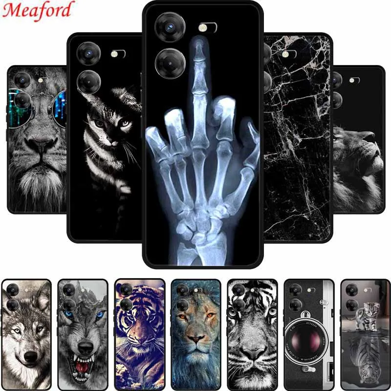 For Tecno Pova 5 Case Pova5 Phone Cover Shockproof Black Silicone Soft Back Cover Case For Tecno Pova 5 Phone Case Funda Coque