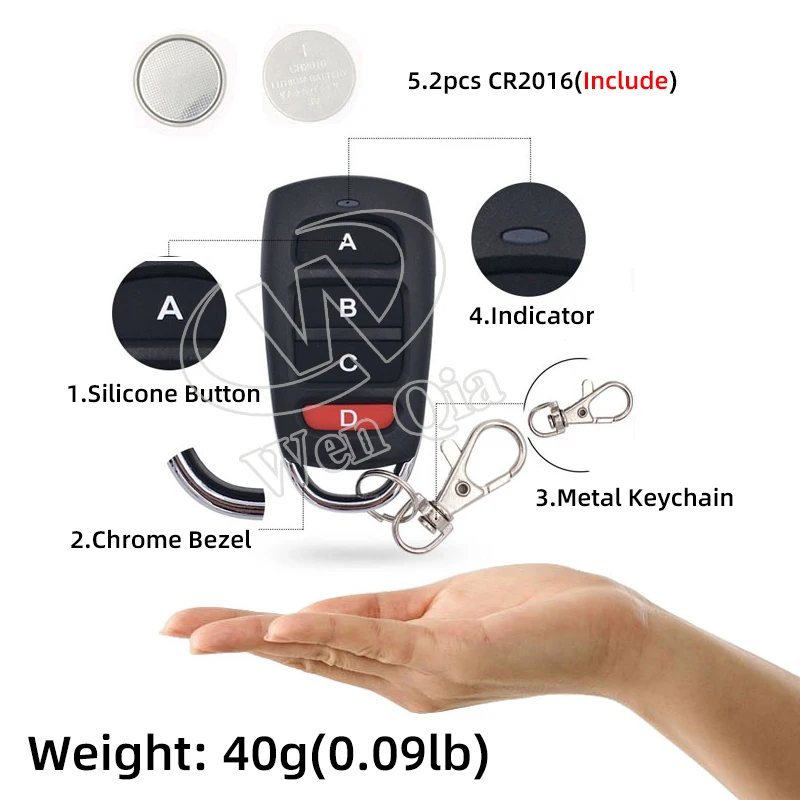 Télécommande sans fil universelle 433Mhz DC6V 12V 24V, relais rf 2CH et émetteur 4B pour porte/moteur/lumière/appareil ménager/bricolage