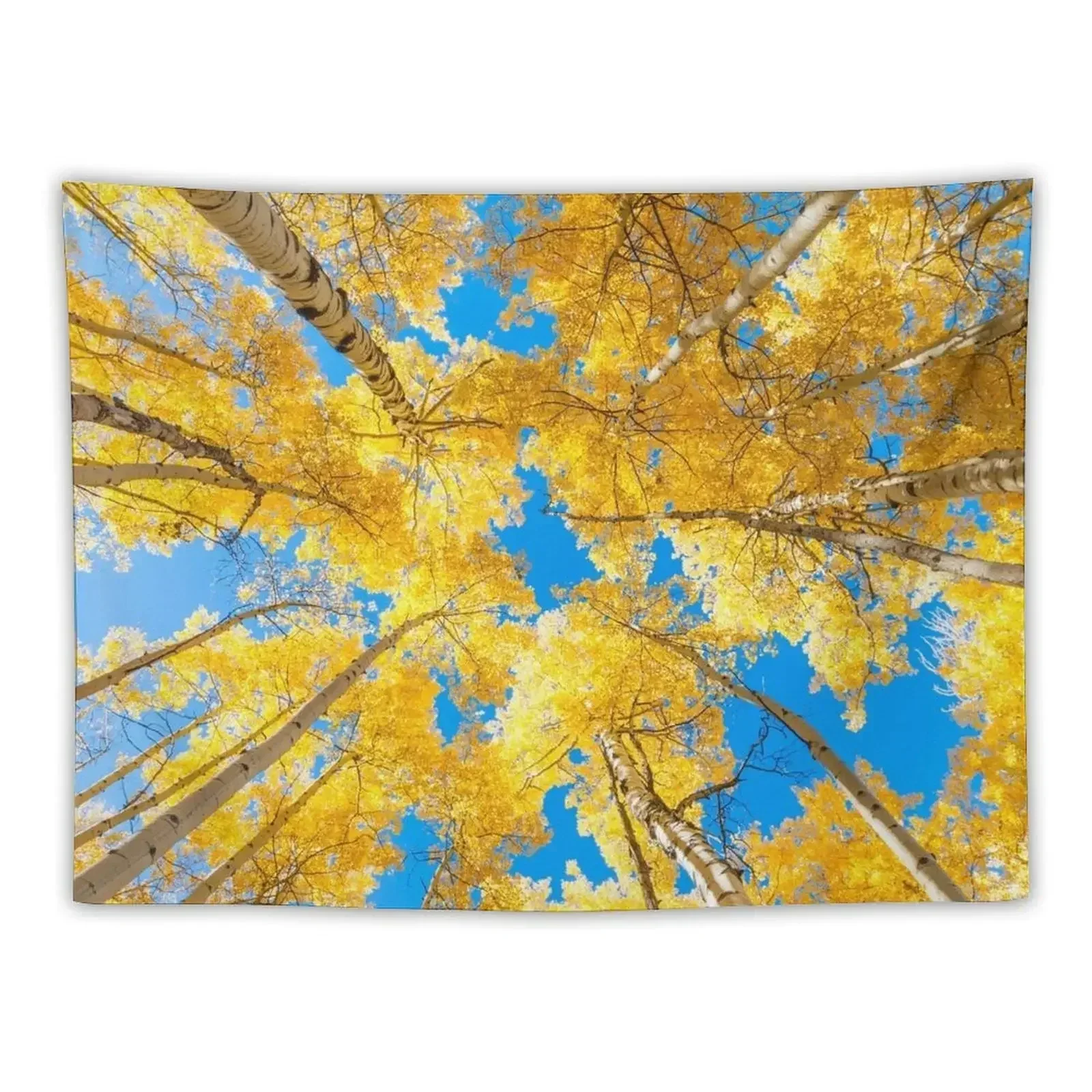 golden aspen tree autumn Tapestry Wall Deco Kawaii Room Decor Nordic Home Decor Hanging Wall Tapestry