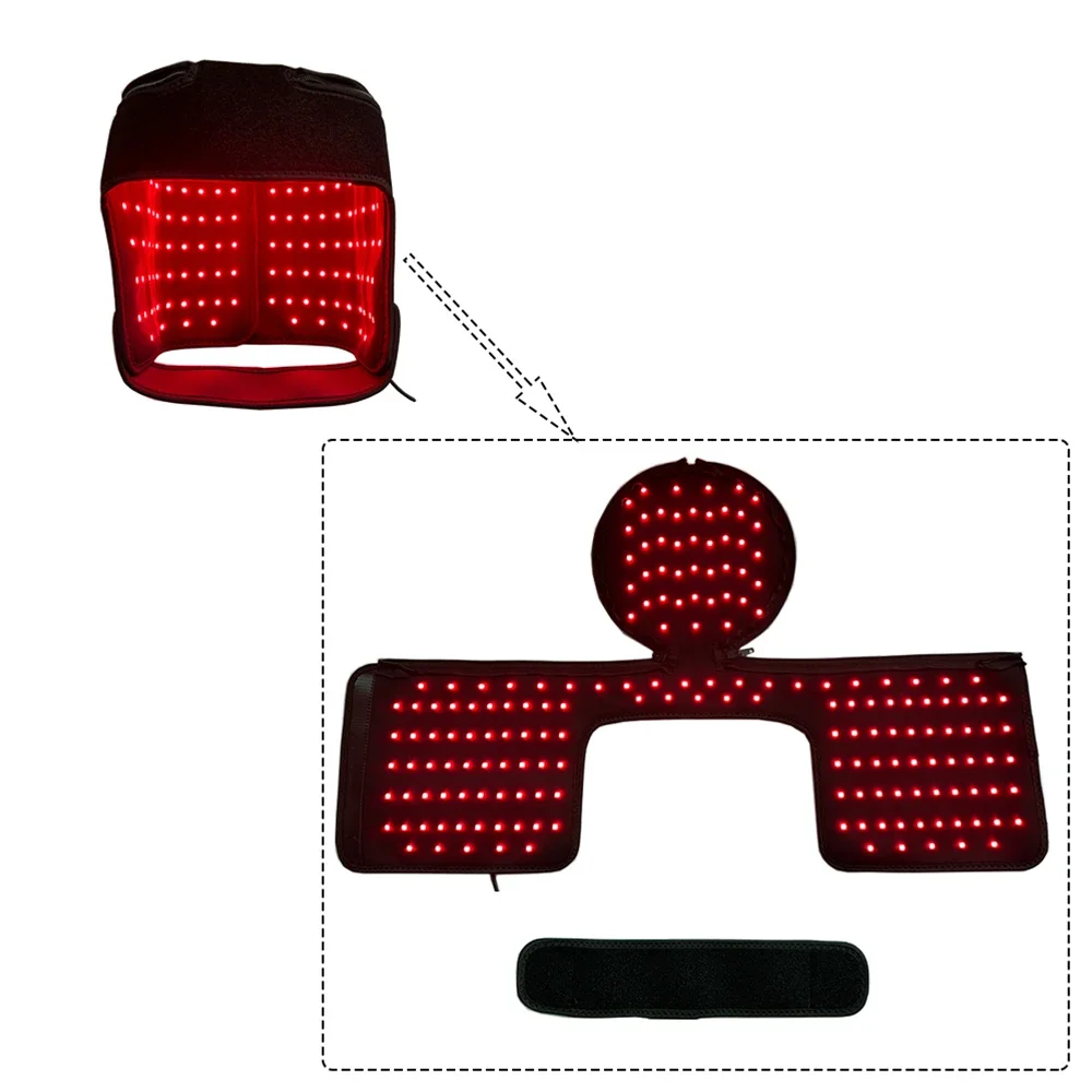 180pcs Led Red Light Therapy Cap for Hair Fast Growth Infrared Light 660nm 850nm Regrowth Anti Hair Loss Relax Scalp Care Hat