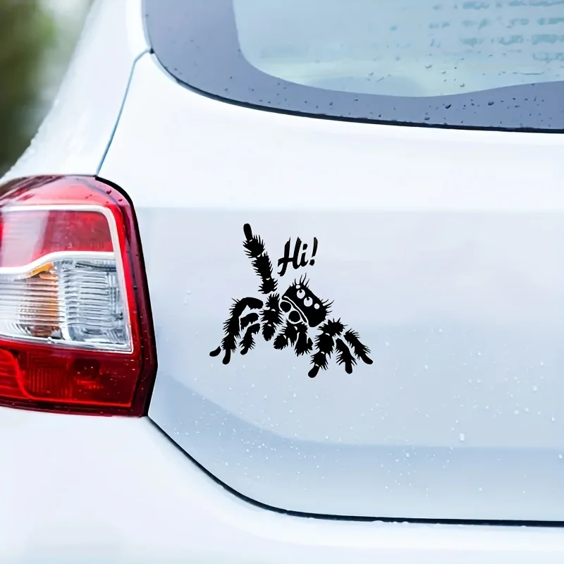 

Милый прыгающий паук "Привет!" Виниловая наклейка, забавная стикер-наклейка для автомобилей, ноутбуков и грузовиков