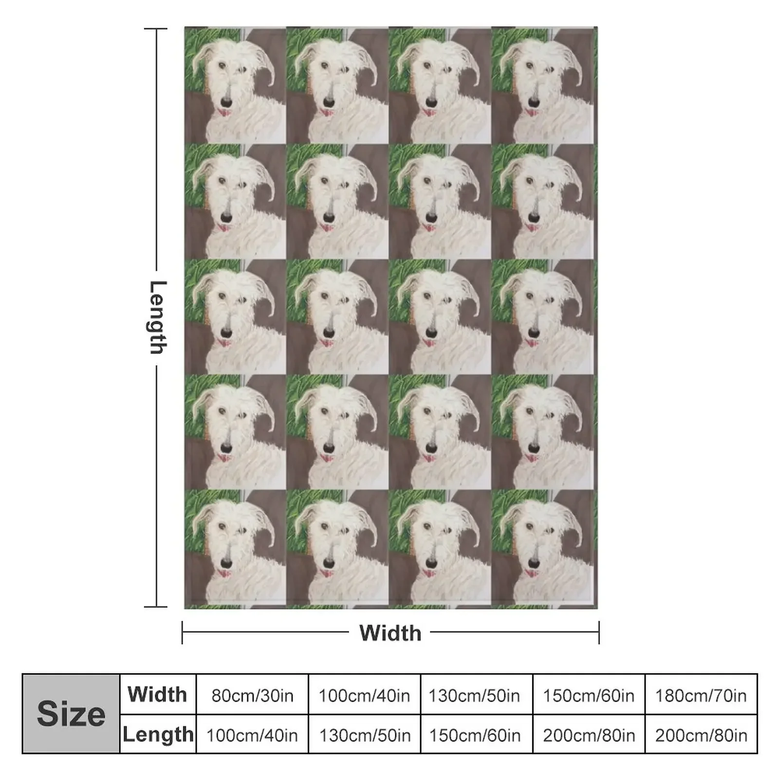 Scruffy Lurcher Throw Blanket Hairys Decorative Throw heavy to sleep Polar Blankets