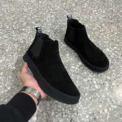 Platform Men's Boots Lightweight Male Shoes Rubber Vintage Designer Size 44 Sale Non Slip Footwear New Fashion Casual Retro Y2k