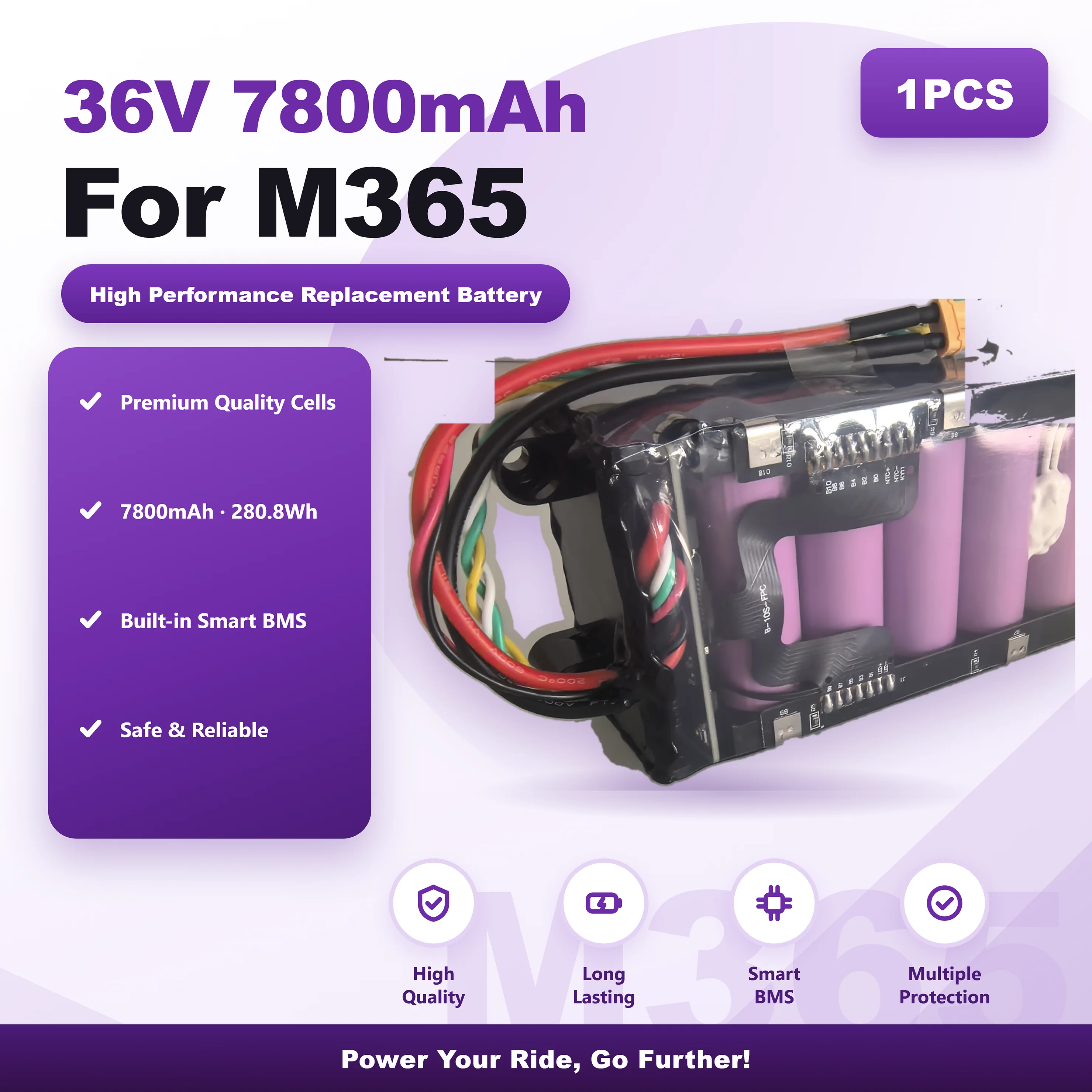 36V 7,8Ah 7800mAh 10S3P 18650 Li-Ionen-Akku für Xiaomi M365 / M356 / Pro Elektroroller, kompatibler Ersatz mit BMS
