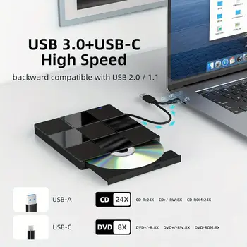 外部DVD光碟機,USB 3.0即插即用燒錄機,筆記型電腦專用光碟機,相容於Windows 11/10和Mac OS 10 最佳銷售 USB DVD - №5