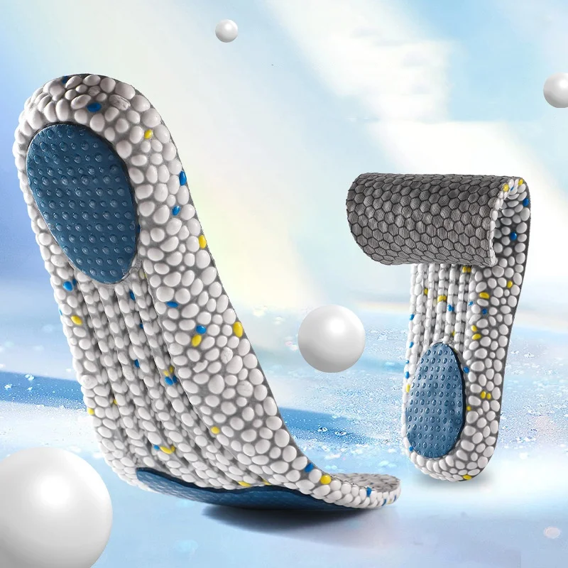 

Silicone Shock-absorbing Sports Insoles High Elasticity Thickened Soft Sole Breathable Sweat-absorbent Comfortable Men's Insoles
