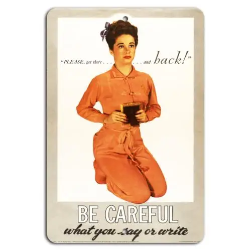Watch Your Words: Stay Safe  Thoughtful!-Aluminum-tin sign