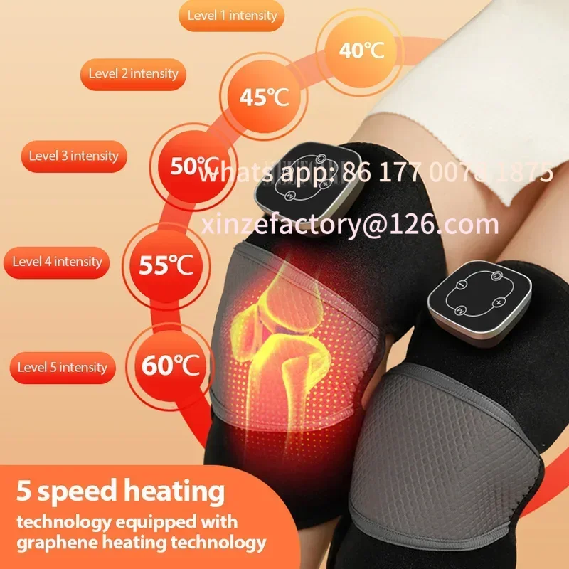 Customizable 3in1 Electric Knee Should Brace Massage with Vibration Heated Massage Therapy Shoulder Elbrow Pain Relief Old