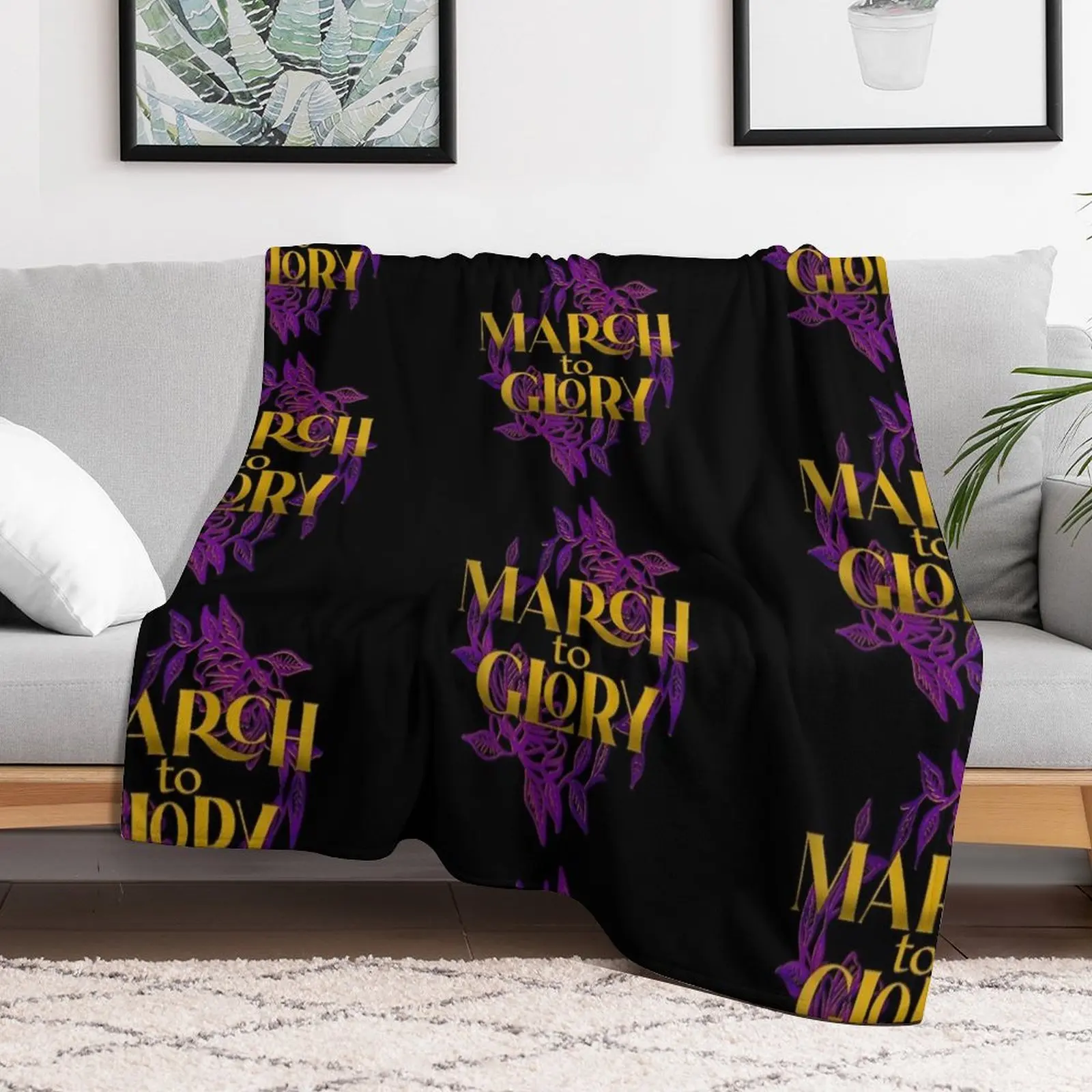 

March to Glory with Lotus Throw Blanket Winter beds Luxury St Blankets