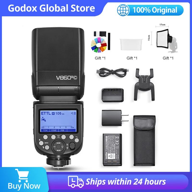 

Godox V860III TTL HSS 2.4G Speedlite V860III-C V860III-N V860III-S Camera Flash for Canon Sony Nikon Fuji Olympus Pentax Camera