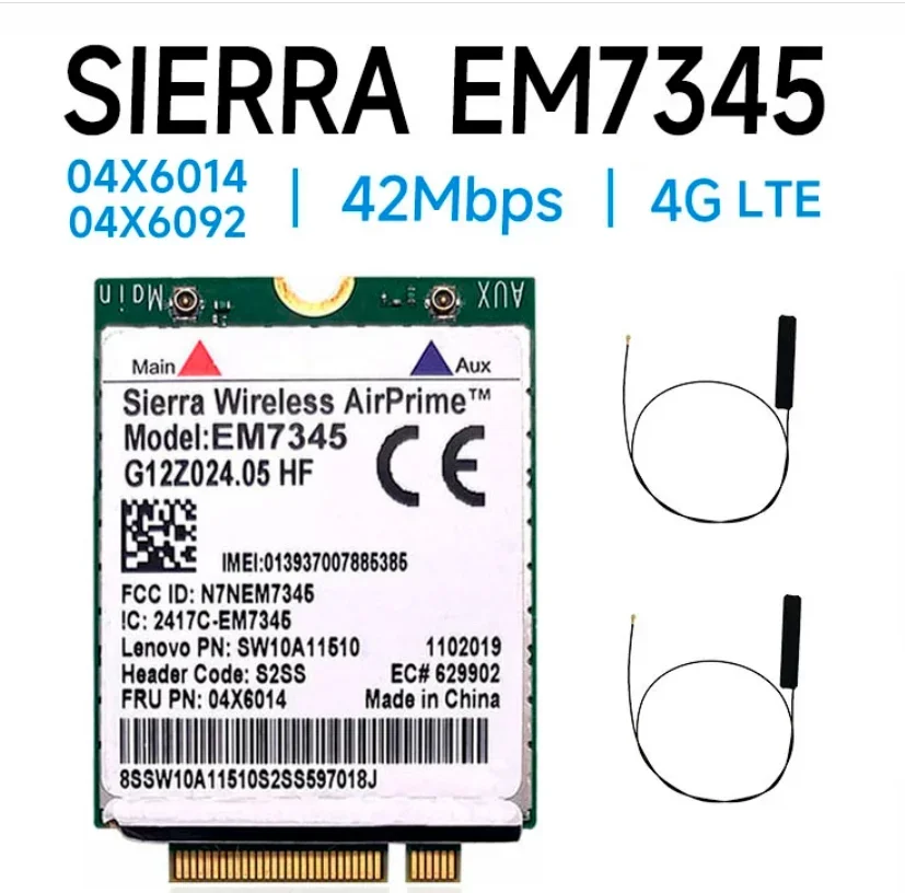 Карта Sierra EM7345 FRU 04X6014 4G LTE-FDD NGFF M.2 для thinkpad T450S L440, L540, T431s, T450, T550, W541X240 T440P X250 T450