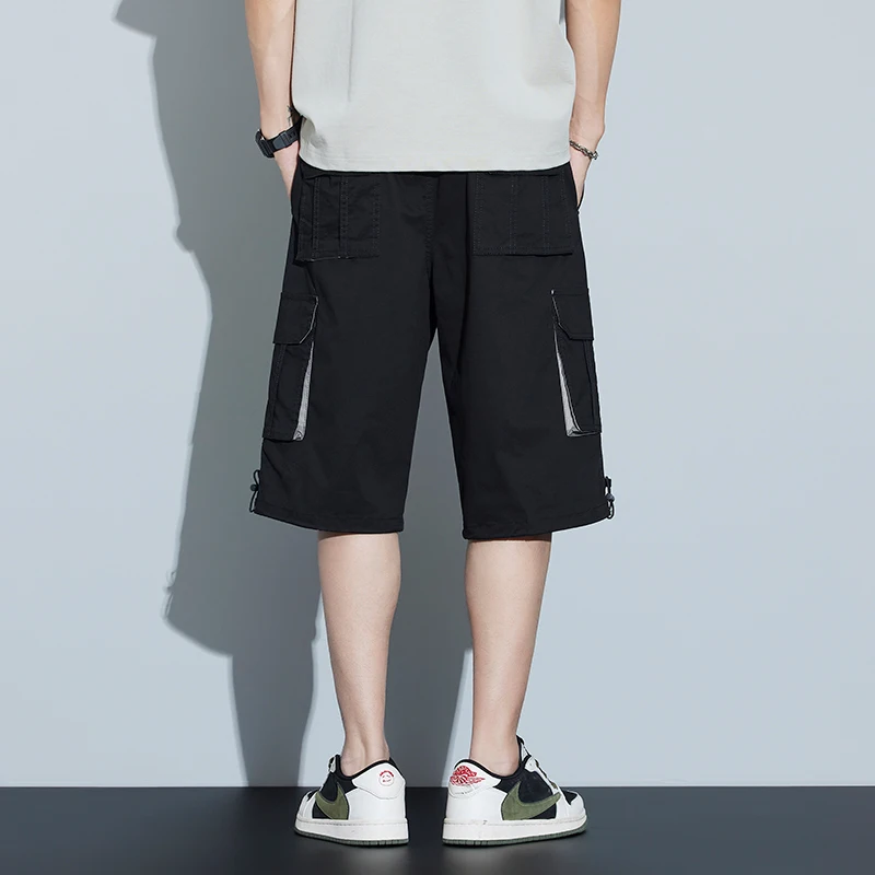 New High-Quality Summer Leisure Outdoor Sports 7-Point Trousers Men'S Loose Fit Fashion Versatile Multi Pocket Workwear Short