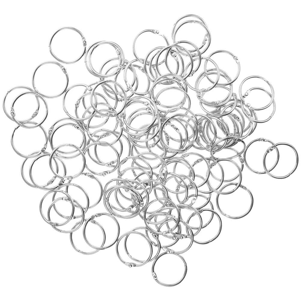 

70pcs Binder Metal Storage Loose Leaf Rings for Book Binding Craft Projects Index Card Rings Metal Material Practical