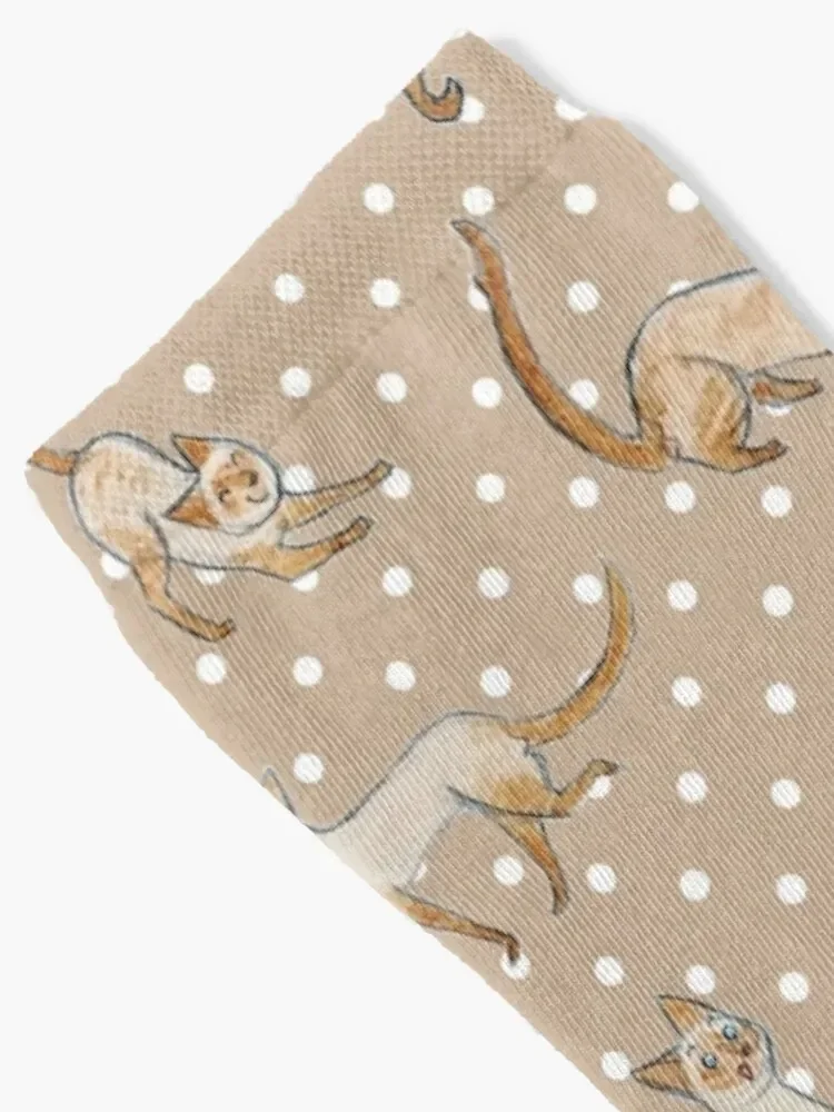 siamese cat pattern Socks hiking floral Socks Male Women's