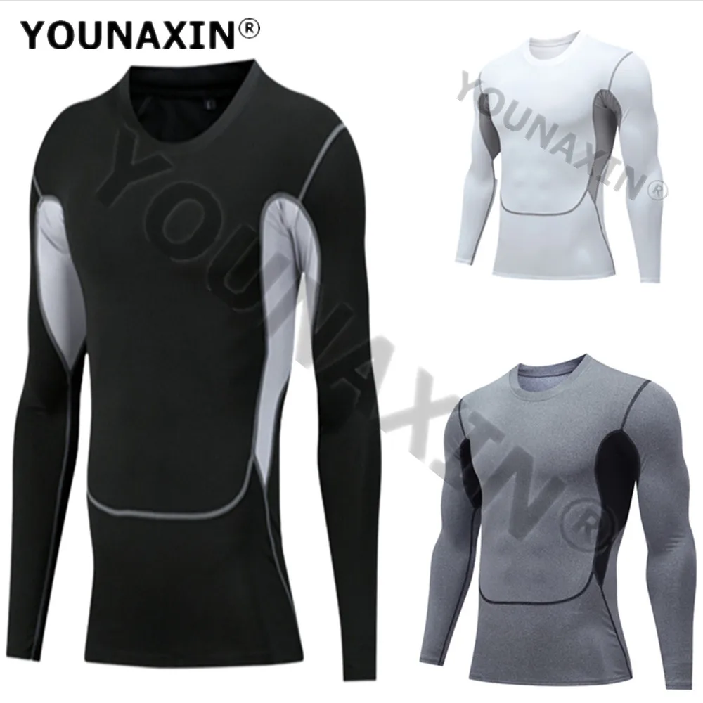 

Men Long Sleeves T-Shirts Base Layer Basketball Sports Tight Gym Fitness Jogger Boy Running Top Outdoor Cycling Clothes Swimming