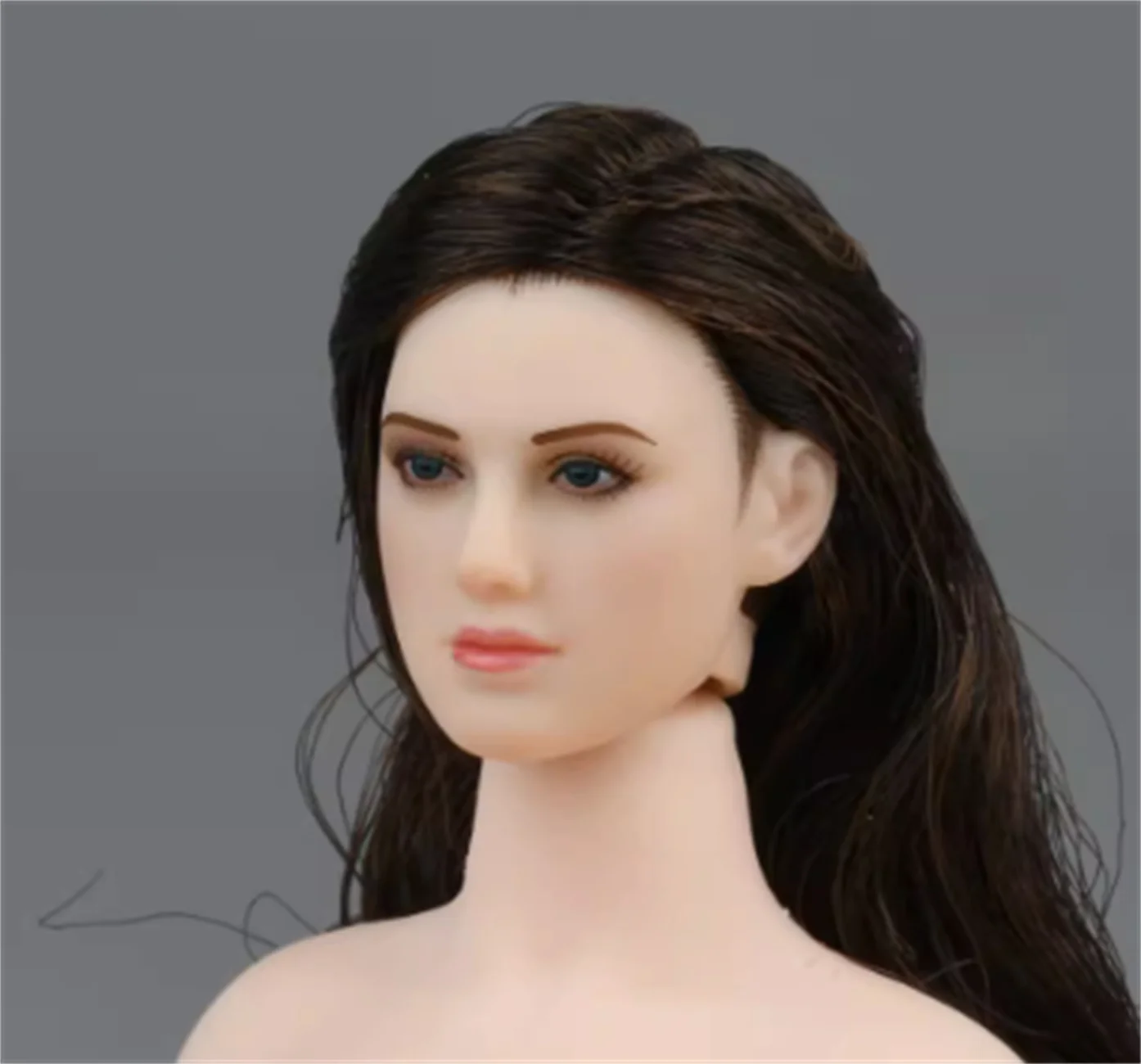 TBLeague T04A /12 Long Hair Head Sculpt Carving Model Fit 6-inch Female Solder Pale Action Figure Body Customize Toys