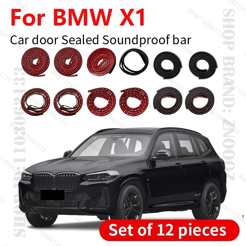 

For BMW X1 E84/F48/U11 Car Door Seal Strip Rubber Double Layer Sealing Protector Soundproof Strip Dustproof Seal Strip 12PCS Set